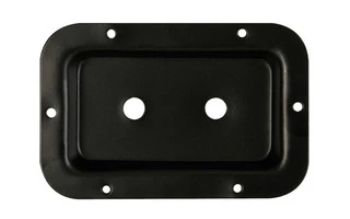 PLACA PARA EMPOTRAR, METAL NEGRO, : 89 x 136mm, 2 AGUJEROS