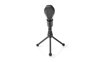 Micrófono con Cable - Condensador Doble - Con Trípode - USB - Nedis MICTU100BK