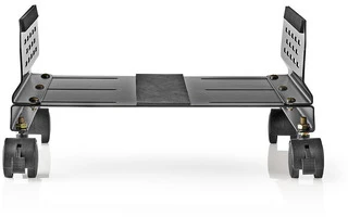 Soporte Ergonómico para Escritorio - Anchura Ajustable - 4 Ruedas Pivotantes - Negro