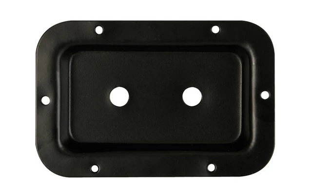 PLACA PARA EMPOTRAR, METAL NEGRO, : 89 x 136mm, 2 AGUJEROS