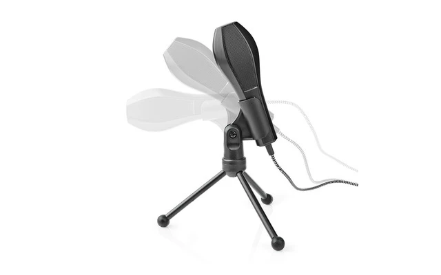 Micrófono con Cable - Condensador Doble - Con Trípode - USB - Nedis MICTU100BK