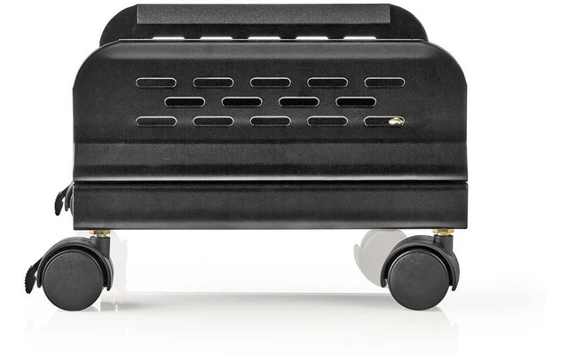 Soporte Ergonómico para Escritorio - Anchura Ajustable - 4 Ruedas Pivotantes - Negro