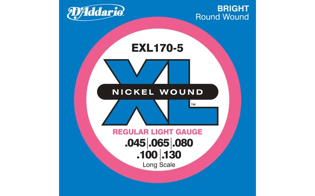 DAddario EXL170-5 XL Nickel Wound Regular Light 5-String