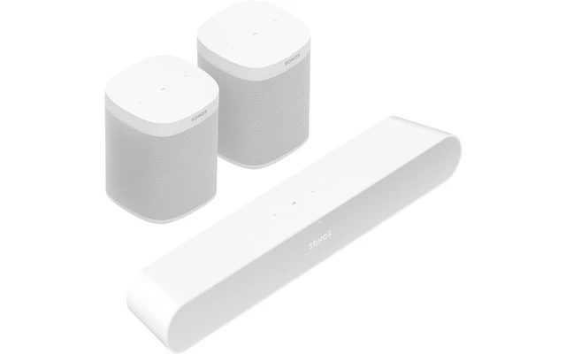 Sonos RAY Blanco + 2x Sonos ONE SL Blanco