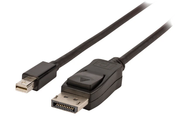 Cable Mini DisplayPort macho - DisplayPort macho de 3,00 m en color negro Valueline