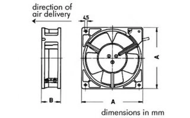 Ventilador SUNON 230VAC Rodamiento De Bolas 80 x 80 x 38mm