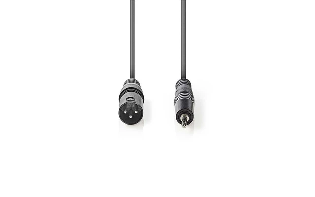 Cable de audio XLR - XLR de 3 Pines Macho - 3,5 mm Macho - 1,5 m - Gris