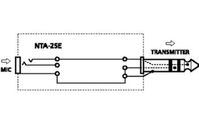 Adaptador Jack 3,3 macho estéreo a jack 2,5 hembra estéreo - NTA-2SE