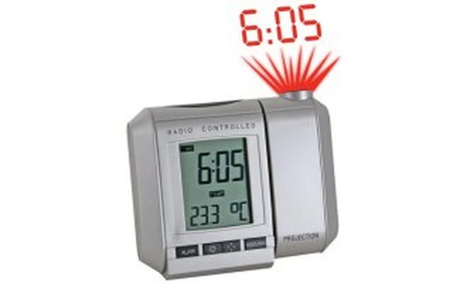 RELOJ DCF CON PROYECCIÓN DE LA HORA CON ALARMA