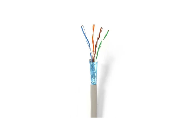 Bobina de 50 metros cable de Red CAT6 F/UTP - Trenzado - Gris
