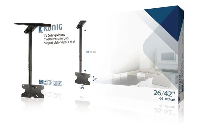 Soporte de televisión techo 26-42”/ 66-107 cm - 30 kg