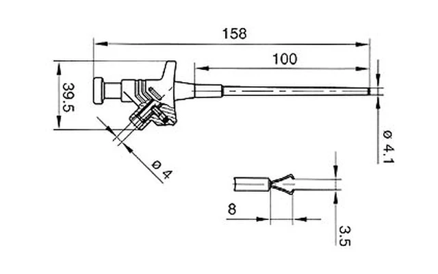 PINZA DE PRECISIÓN FLEXIBLE / NEGRA (KLEPS 30)