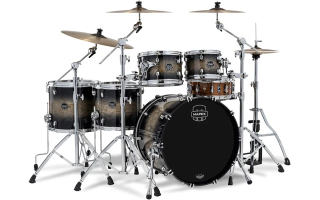 Mapex SR628XUZXG Drum Set Saturn Vi Black Ink Burst