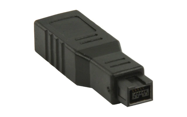 Adaptador FireWire de hembra 6-pines a macho 9-pines