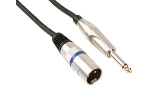 CABLE XLR PROFESIONAL, XLR MACHO A MONO JACK 6.35mm (6m)