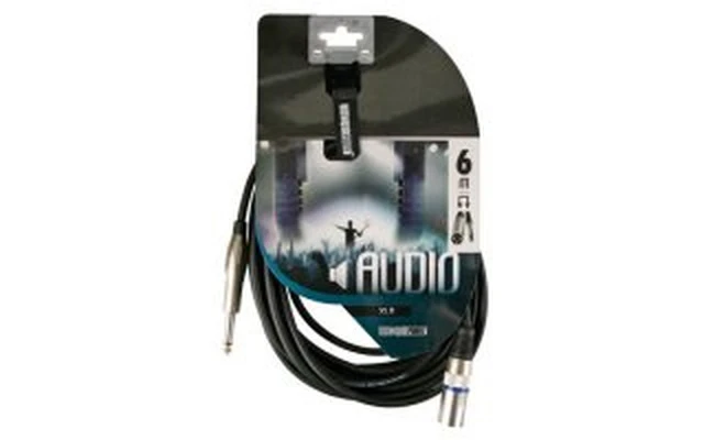 CABLE XLR PROFESIONAL, XLR MACHO A MONO JACK 6.35mm (6m)