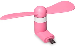 Ventilador para móvil conector USB / MHL - Rosa
