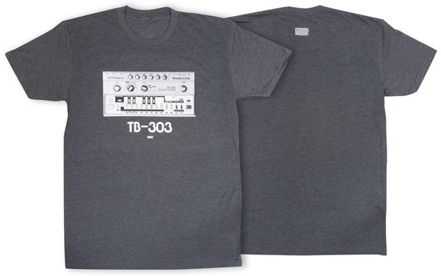 Roland TB303 Crew T-Shirt MD Charcoal