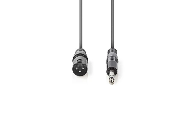 Cable de Audio XLR Compensado - XLR de 3 Pines Macho - 6,35 mm Macho - 5,0 m - Gris - Nedis COTH