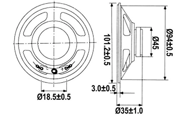 Mini Altavoz - 2W / 8 OHM - Ø 101mm