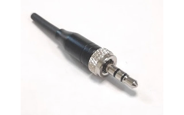 Conector Jack 3.5mm con tuerca / rosca Negro - tipo Sennheiser 