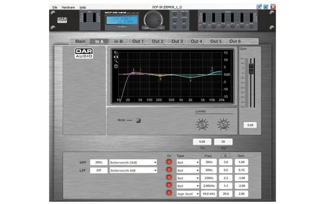 DAP Audio DCP-26 MKII Cross-over digital 2 entradas / 6 salidas
