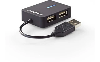 Nedis concentrador USB - 4 puertos - USB 2.0 - Tamaño de Viaje