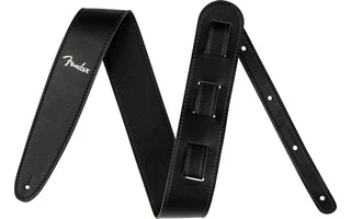Fender 2.5' Vegan Leather Strap Black Microfiber