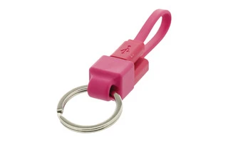 Cable adaptador USB 2.0 A macho - micro B macho 0,10 m rosa