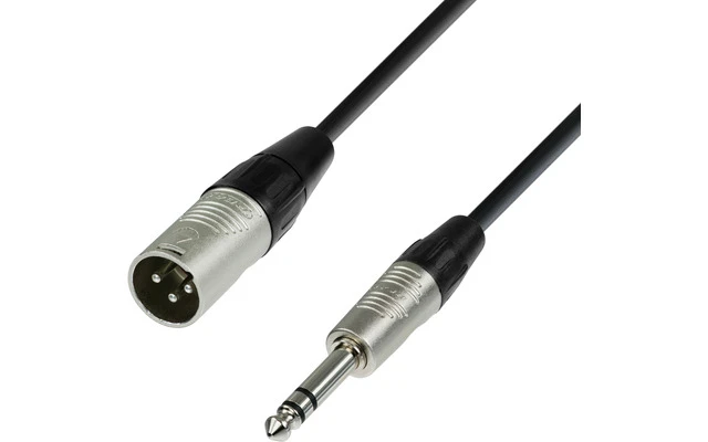 Adam Hall Cables K4 BMV 0030 - Cable de Micro REAN de XLR macho a Jack 6,3 mm estéreo 0,3 m