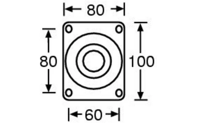 Guitel 37024 - Rueda giratoria 100mm azul