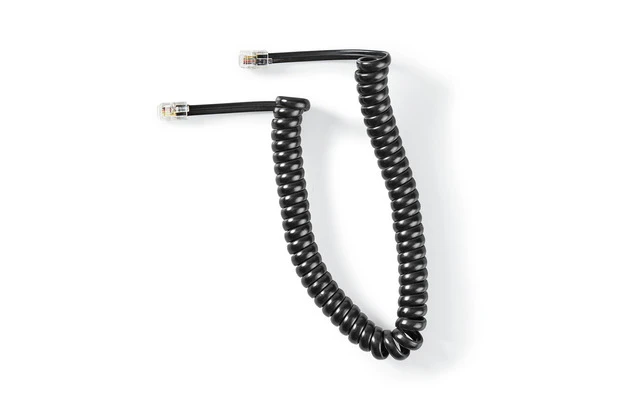 Cable de Telecomunicaciones - RJ10 Macho - RJ10 Macho - 2,0 m - Negro - Nedis CTGT90100BK20