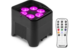 Beamz BBP96SW Foco PAR Negro con bateria 6x 12W WDMX