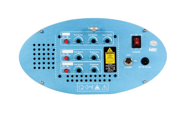 Láser Smooth Sky - Verde 40mW / Rojo 120mW con efecto agua azul