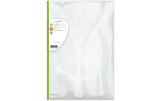 Cable de Alimentación de 3 x 1,5 mm² - Schuko Macho en Ángulo - IEC-320-C13 - 5,0 m - Negro