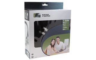 Conector RG45 macho a conector RJ45 macho / profesional / 20.0m