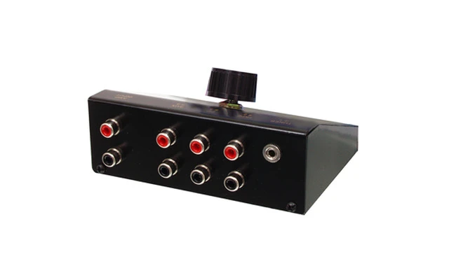 Caja de control de entradas estéreo de 4 vías
