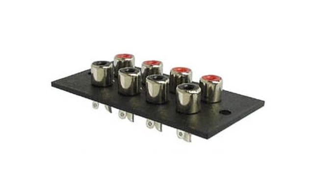 CONECTOR RCA - 8 POLOS - RECTANGULAR - NIQUELADO