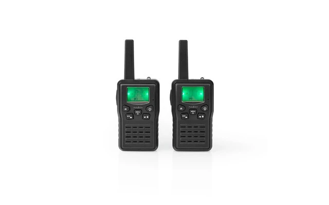 Walkie-Talkie - Range 10 km - 8 Channels - VOX - Charging Base - 2 Pieces - Black - Nedis WLTK10