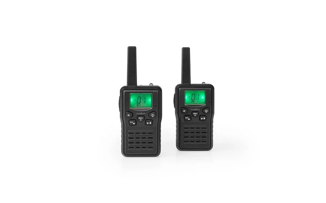 Walkie-Talkie - Range 10 km - 8 Channels - VOX - Charging Base - 2 Pieces - Black - Nedis WLTK10