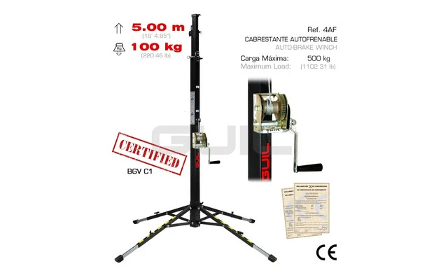 Guil ELC-503G Torre de elevación telescópica. Altura máxima: 5 m / carga máxima: 100 kg