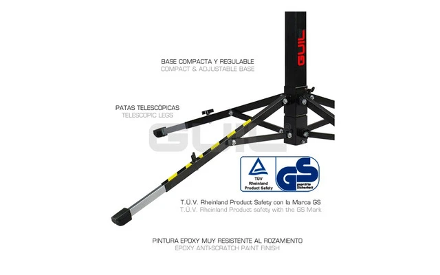 Guil ELC-503G Torre de elevación telescópica. Altura máxima: 5 m / carga máxima: 100 kg