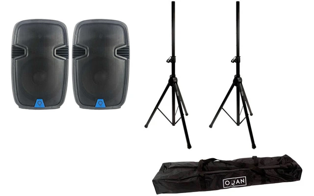 2x Oqan QLS-10s + Pareja de trípodes para altavoces