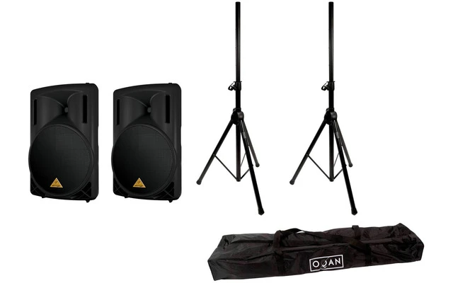 2x Behringer B215D + Trípode con funda