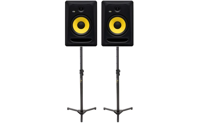 2x KRK RP8 CL + Soportes de monitores de suelo