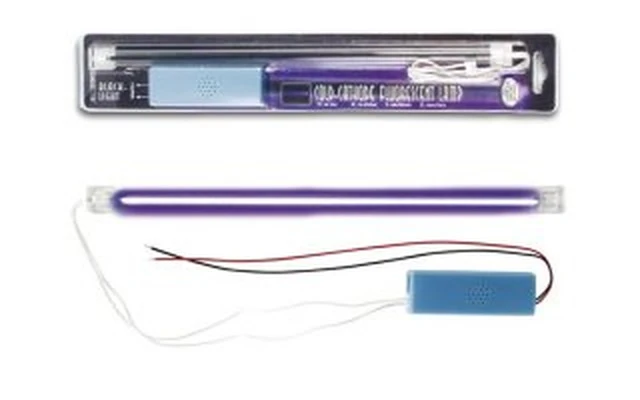 TUBO FLUORESCENTE DE CÁTODO FRÍO + ALIMENTACIÓN, 30cm, LUZ NEGRA