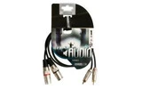 2 x XLR macho de 3 polos a 2 x RCA macho, 1 metro