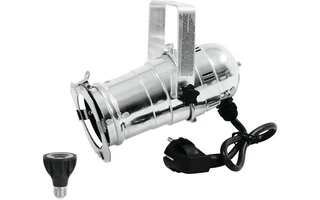 EUROLITE Set PAR-20 Spot sil + PAR-20 230V COB 6W E-27 LED 1800-3000K dim2warm