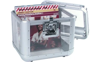 Roadinger Maleta discos vinilos transparente 