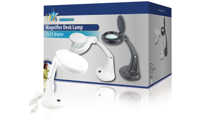 Lámpara de sobremesa con lupa de aumento 12W 6400 K Blanco